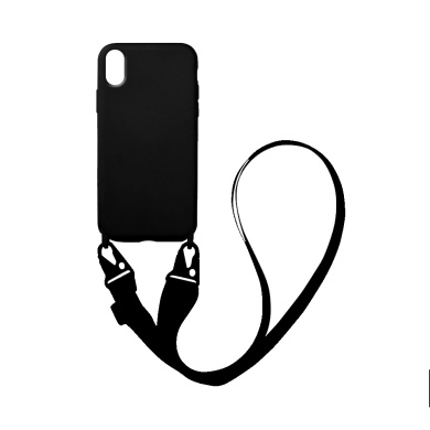 Θήκη Σιλικόνης με Strap CarryHang Sonique Apple iPhone X / iPhone XS Μαύρο