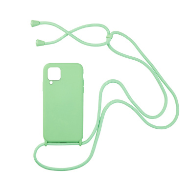 Θήκη Σιλικόνης με Κορδόνι CarryHang Sonique Samsung Galaxy A42 5G Πράσινο Ανοιχτό