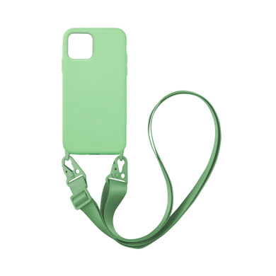 Θήκη Σιλικόνης με Strap CarryHang Sonique Apple iPhone 11 Πράσινο Ανοιχτό