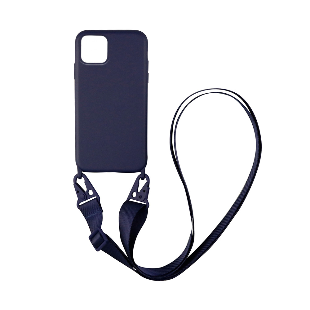 Θήκη Σιλικόνης με Κορδόνι CarryHang Sonique Apple iPhone 11 Μπλε Σκούρο