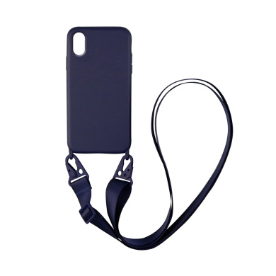 Θήκη Σιλικόνης με Strap CarryHang Sonique Apple iPhone XR Μπλε Σκούρο