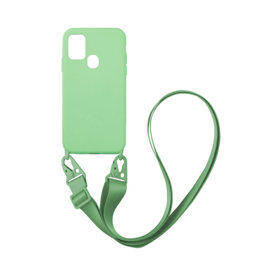 Θήκη Σιλικόνης με Strap CarryHang Sonique Samsung Galaxy A21s Πράσινο Ανοιχτό