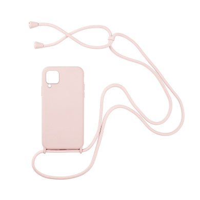 Θήκη Σιλικόνης με Κορδόνι CarryHang Sonique Samsung Galaxy A12 / Galaxy M12 Ροζ