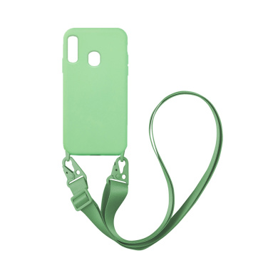 Θήκη Σιλικόνης με Strap CarryHang Sonique Samsung Galaxy A20s Πράσινο Ανοιχτό