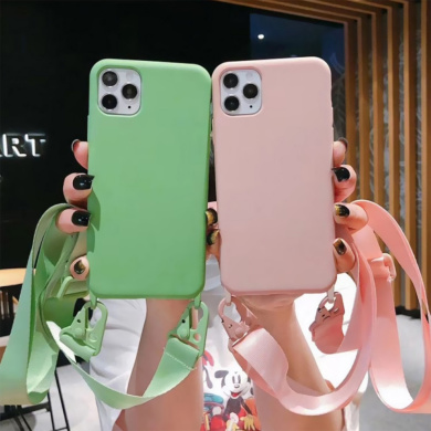 Θήκη Σιλικόνης με Strap CarryHang Sonique Samsung Galaxy A20s Ροζ