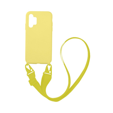 Θήκη Σιλικόνης με Strap CarryHang Sonique Samsung Galaxy A32 4G Κίτρινο