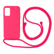 Θήκη Σιλικόνης με Κορδόνι CarryHang Sonique Samsung Galaxy A72 4G Ροζ
