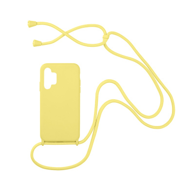 Θήκη Σιλικόνης με Κορδόνι CarryHang Sonique Samsung Galaxy A32 4G Κίτρινο