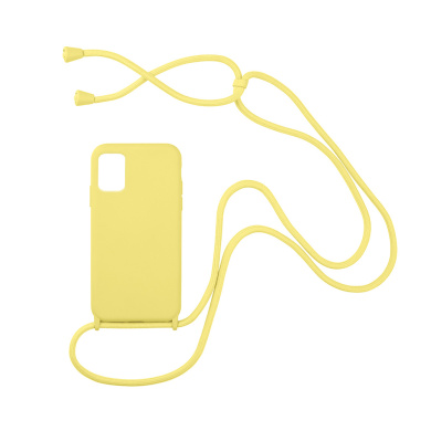 Θήκη Σιλικόνης με Κορδόνι CarryHang Sonique Samsung Galaxy A31 Κίτρινο