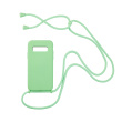 Θήκη Σιλικόνης με Κορδόνι CarryHang Sonique Samsung Galaxy S10 Πράσινο Σκούρο