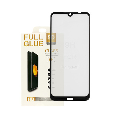5D Full Glue 9H Tempered Glass Xiaomi Redmi Note 8T Μαύρο
