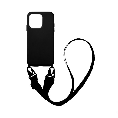 Θήκη Σιλικόνης με Strap CarryHang Sonique Apple iPhone 13 Pro Max Μαύρο