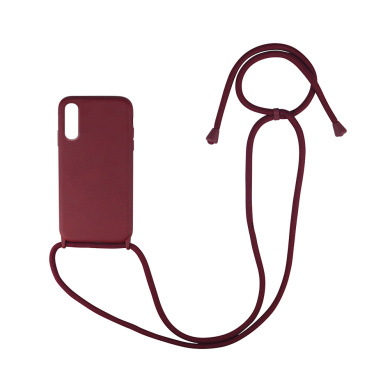 Θήκη Σιλικόνης με Κορδόνι CarryHang Sonique Xiaomi Redmi 9A / Redmi 9AT Μπορντώ