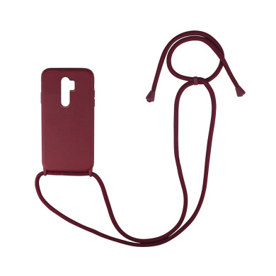 Θήκη Σιλικόνης με Κορδόνι CarryHang Sonique Xiaomi Redmi 9 Μπορντώ