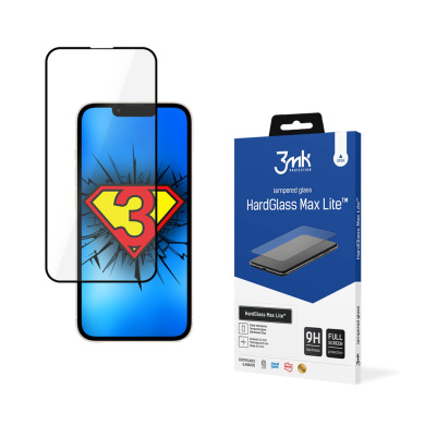 3MK HardGlass Max Lite Full Screen Apple iPhone 13 Μαύρο