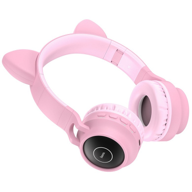 Ασύρματα Ακουστικά HOCO Cat Ear W27 Ροζ