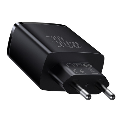 Φορτιστής Baseus Type C/2x USB PD Quick Charge,30W, 3A Μαύρο