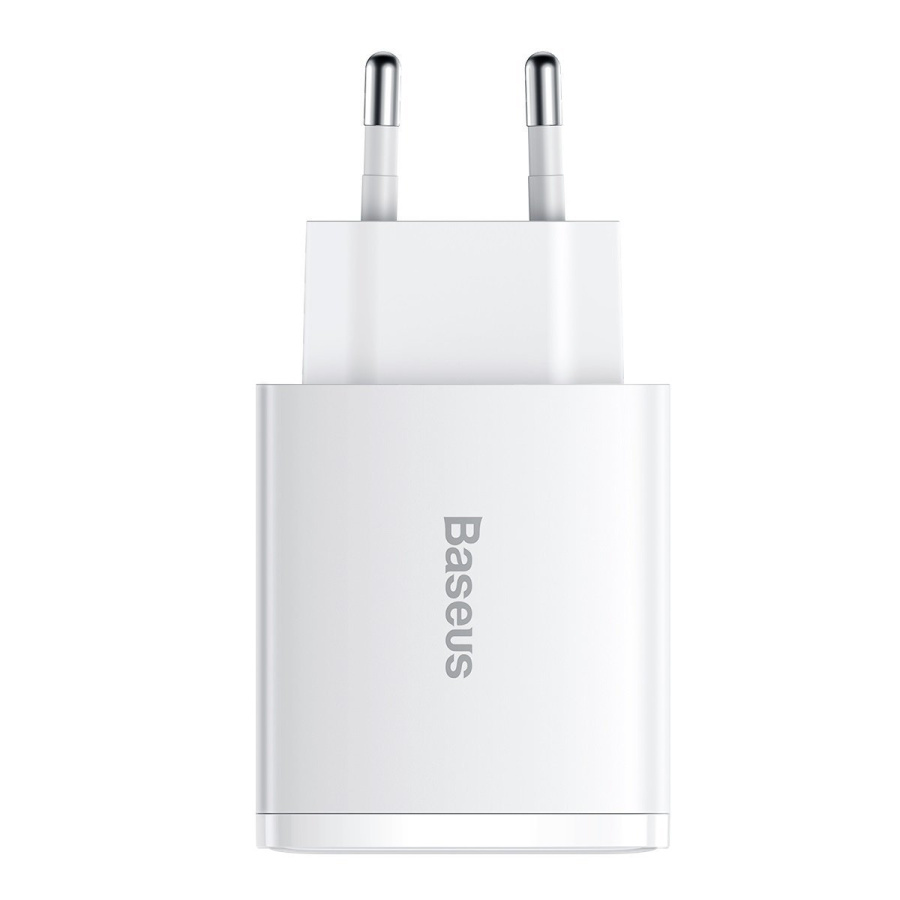 Φορτιστής Baseus Type C/2x USB PD Quick Charge,30W, 3A Λευκό