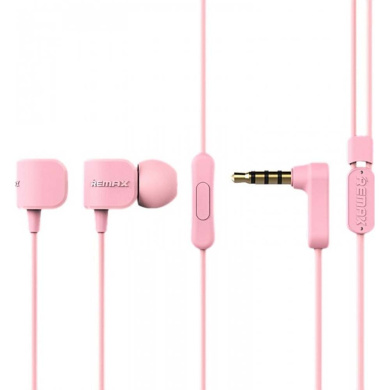 Ακουστικά REMAX earphones Jack 3,5mm RM-502 Ροζ