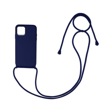 Θήκη Σιλικόνης με Κορδόνι CarryHang Sonique Apple iPhone 13 Μπλε Σκούρο