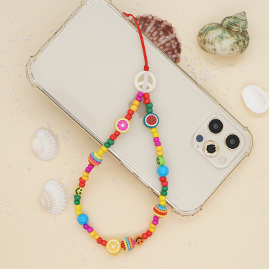 Βραχιόλι Λουράκι Κινητού  Phone Strap Jewelry 24cm Colorful Smile