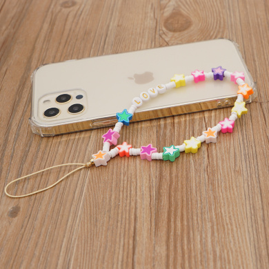 Βραχιόλι Λουράκι Κινητού  Phone Strap Jewelry 24cm Colorful Star