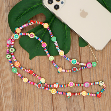 Κολιέ Λουράκι Κινητού Phone Strap Jewelry 80cm Colorful Fruit