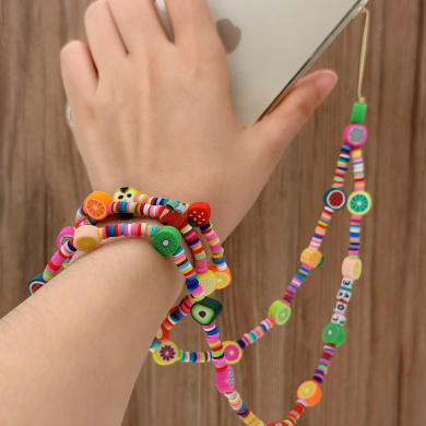 Κολιέ Λουράκι Κινητού Phone Strap Jewelry 80cm Colorful Fruit