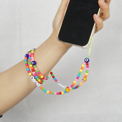 Κολιέ Λουράκι Κινητού Phone Strap Jewelry 80cm Colorful Crystal