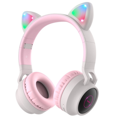 Ασύρματα Ακουστικά HOCO Cat Ear W27 Γκρι