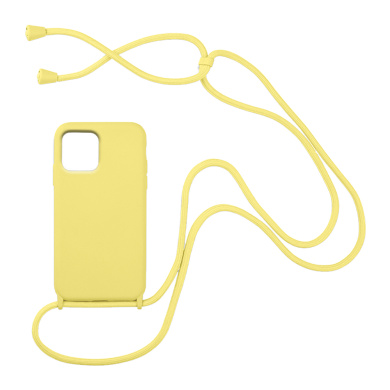 Θήκη Σιλικόνης με Κορδόνι CarryHang Sonique Apple iPhone 13 Κίτρινο