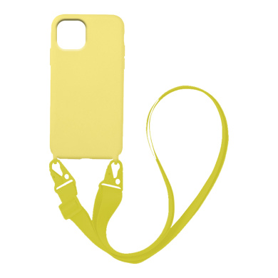 Θήκη Σιλικόνης με Strap CarryHang Sonique Apple iPhone 13 Κίτρινο
