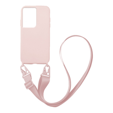 Θήκη Σιλικόνης με Strap CarryHang Sonique Samsung Galaxy S21 Ultra Ροζ