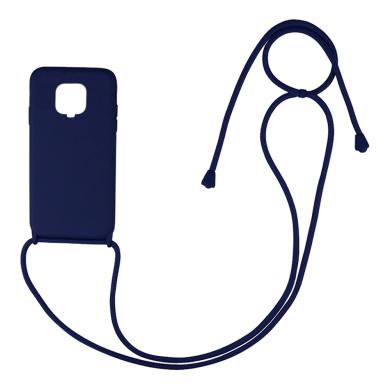 Θήκη Σιλικόνης με Κορδόνι CarryHang Sonique Xiaomi Redmi Note 9S/9 Pro Μπλε Σκούρο