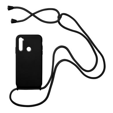 Θήκη Σιλικόνης με Κορδόνι CarryHang Sonique Xiaomi Redmi Note 8 / Redmi Note 8 2021 Μαύρο