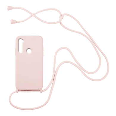 Θήκη Σιλικόνης με Κορδόνι CarryHang Sonique Xiaomi Redmi Note 8 / Redmi Note 8 2021 Ροζ