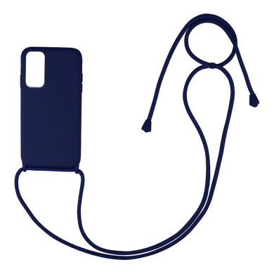 Θήκη Σιλικόνης με Κορδόνι CarryHang Sonique Xiaomi Redmi Note 11 4G / Redmi Note 11S Μπλε Σκούρο