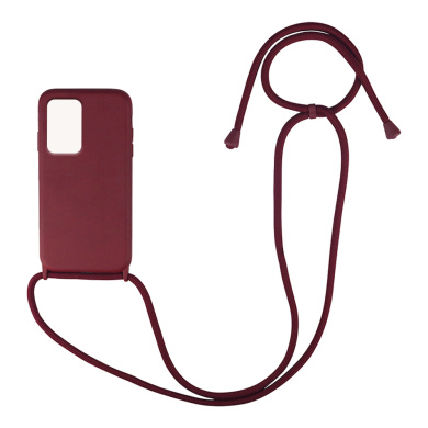 Θήκη Σιλικόνης με Κορδόνι CarryHang Sonique Xiaomi Poco M4 Pro 5G / Redmi Note 11s 5g Μπορντώ