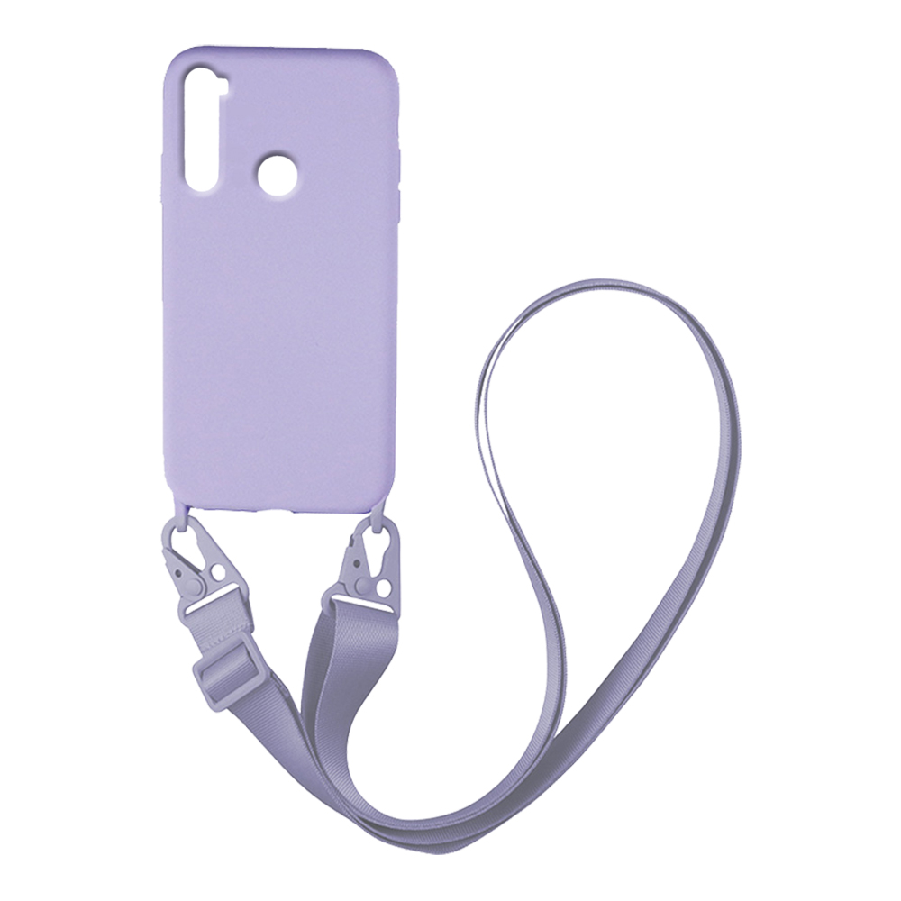 Θήκη Σιλικόνης με Strap CarryHang Sonique Xiaomi Redmi Note 8 / Redmi Note 8 2021 Λιλά