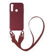 Θήκη Σιλικόνης με Strap CarryHang Sonique Xiaomi Redmi Note 8 / Redmi Note 8 2021 Φουξ