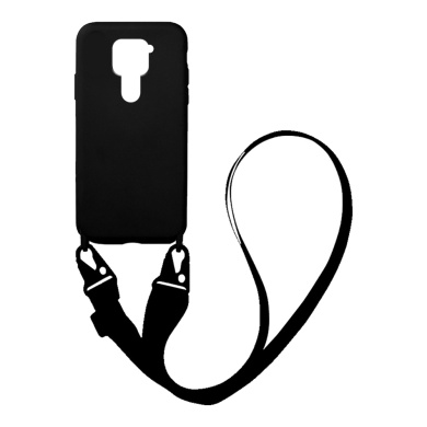 Θήκη Σιλικόνης με Strap CarryHang Sonique Xiaomi Redmi Note 9 Μαύρο