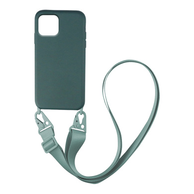 Θήκη Σιλικόνης με Strap CarryHang Sonique Apple iPhone 11 Πράσινο Σκούρο