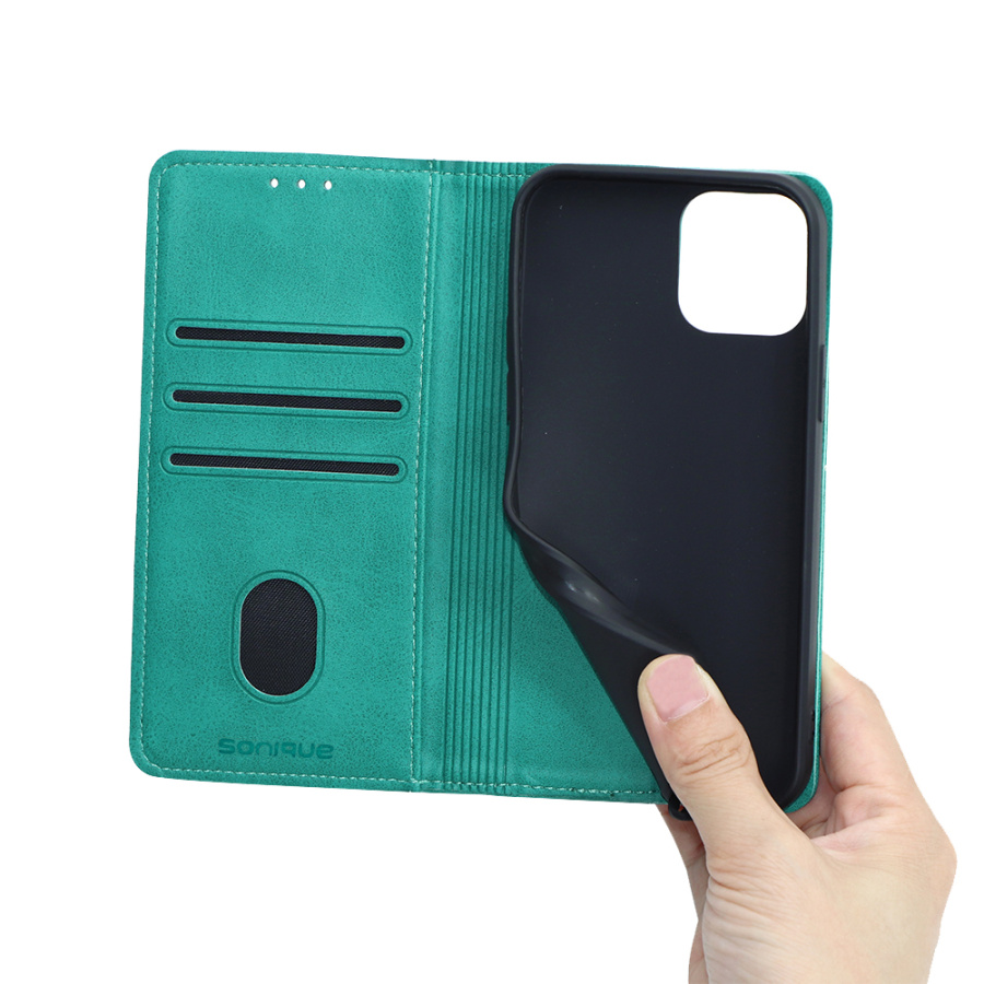 Θήκη Πορτοφόλι Vintage Magnet Wallet Sonique Xiaomi Redmi Note 9S/9 Pro Βεραμάν