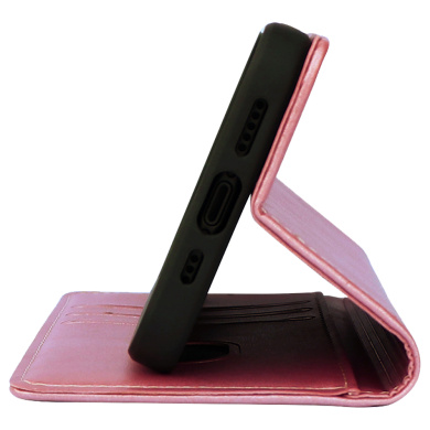 Θήκη Πορτοφόλι Vintage Magnet Wallet Sonique Xiaomi Redmi 10C Ροζ Χρυσό