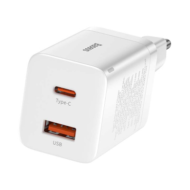 Φορτιστής Baseus Super Si Pro USB / Type C 30W PD Quick Charge 3.0 Λευκό