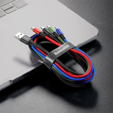 Καλώδιο Baseus USB 4 σε 1 2xUSB-C / Lightning / Micro USB 3.5A 1.2m Μαύρο