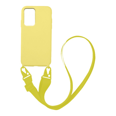 Θήκη Σιλικόνης με Strap CarryHang Sonique Samsung Galaxy A73 5G Κίτρινο
