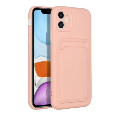 Θήκη Σιλικόνης Sonique Card Case Apple iPhone 11 Ροζ