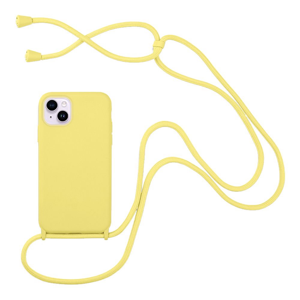 Θήκη Σιλικόνης με Κορδόνι CarryHang Sonique Apple iPhone 14 Plus Κίτρινο