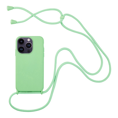 Θήκη Σιλικόνης με Κορδόνι CarryHang Sonique Apple iPhone 14 Pro Πράσινο Ανοιχτό